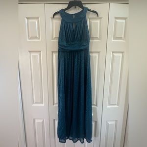 Sweet storm teal sparkly dress